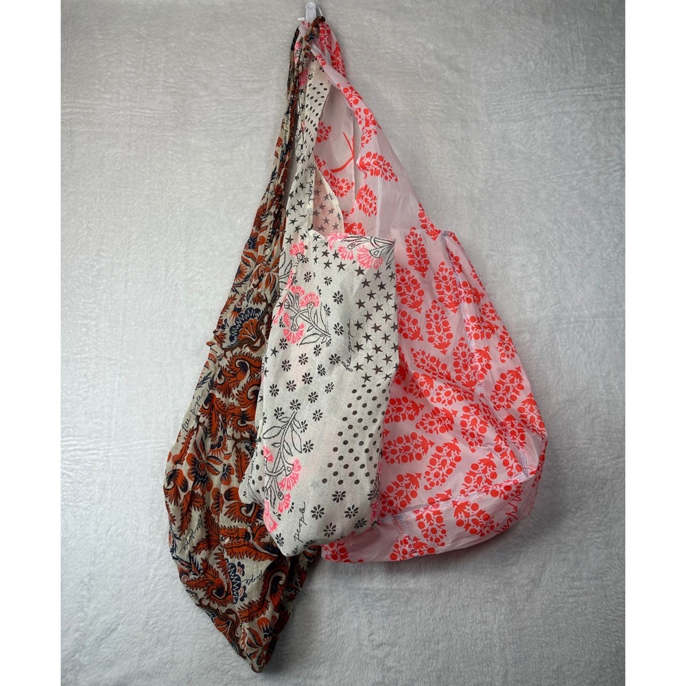 Free People Tote Bag Set Women OS Multicolor Reusable Fabric Ripstop 3pk